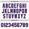 Custom White Purple-Black 3 Colors Arm Shapes Authentic Baseball Jersey