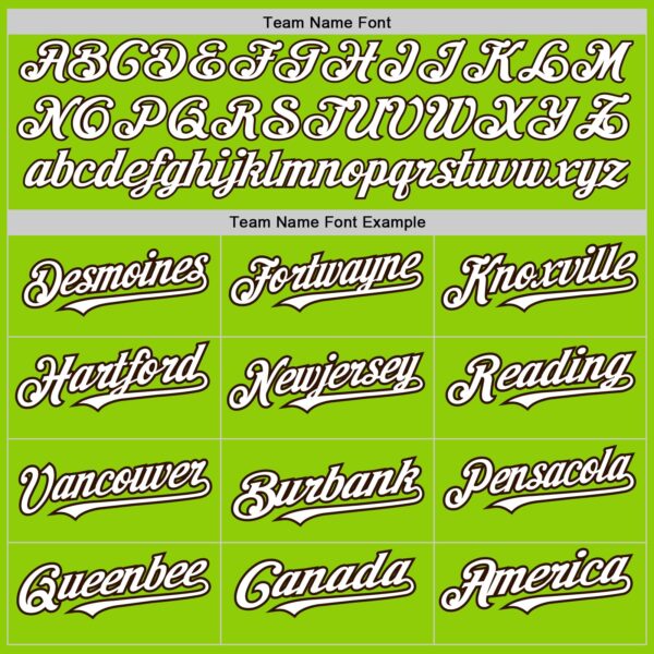 Custom Neon Green White-Brown 3 Colors Arm Shapes Authentic Baseball Jersey