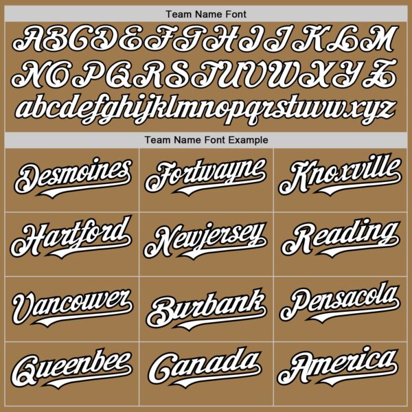 Custom Old Gold White-Black 3 Colors Arm Shapes Authentic Baseball Jersey