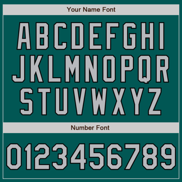 Custom Midnight Green Gray-Black 3 Colors Arm Shapes Authentic Baseball Jersey