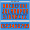 Custom Electric Blue Orange-Royal 3 Colors Arm Shapes Authentic Baseball Jersey