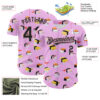 Custom Pink Black-Light Pink 3D Cindy Suen Sushi Cats in Pink Authentic Baseball Jersey