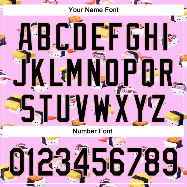 Custom Pink Black-Light Pink 3D Cindy Suen Sushi Cats in Pink Authentic Baseball Jersey