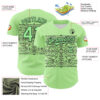 Custom Green Pea Green-Black 3D KYLMAX HUBTUHAN Authentic Baseball Jersey