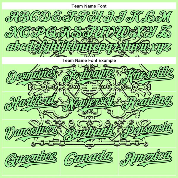 Custom Green Pea Green-Black 3D KYLMAX HUBTUHAN Authentic Baseball Jersey