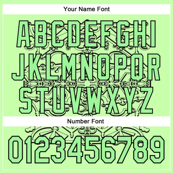 Custom Green Pea Green-Black 3D KYLMAX HUBTUHAN Authentic Baseball Jersey