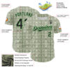 Custom Cream Black-Pea Green 3D KYLMAX HUBTUHAN Authentic Baseball Jersey
