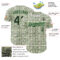 Custom Cream Black-Pea Green 3D KYLMAX HUBTUHAN Authentic Baseball Jersey