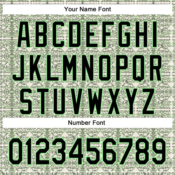 Custom Cream Black-Pea Green 3D KYLMAX HUBTUHAN Authentic Baseball Jersey