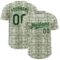 Custom Cream Black-Pea Green 3D KYLMAX HUBTUHAN Authentic Baseball Jersey