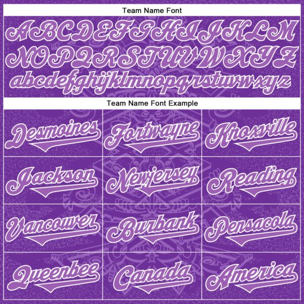 Custom Purple Medium Purple-White 3D KYLMAX HUBTUHAN Authentic Baseball Jersey