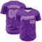 Custom Purple Medium Purple-White 3D KYLMAX HUBTUHAN Authentic Baseball Jersey