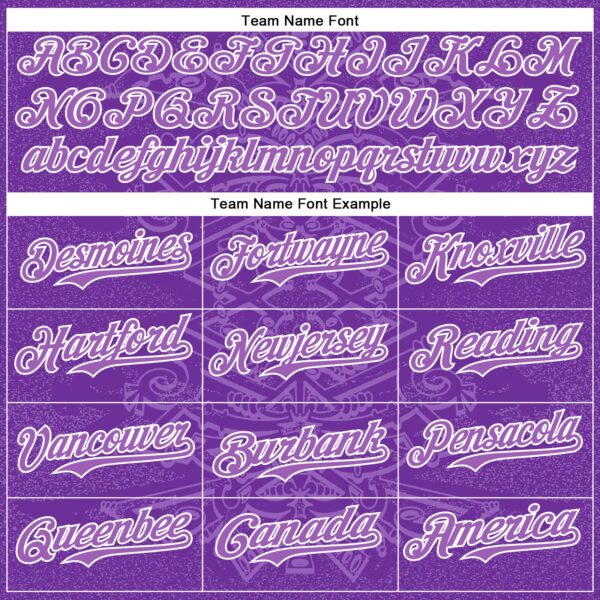 Custom Purple Medium Purple-White 3D KYLMAX HUBTUHAN Authentic Baseball Jersey