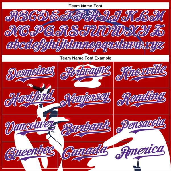 Custom Red Purple-White 3D Nikita Fraser Soiree Authentic Baseball Jersey