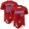 Custom Red Purple-White 3D Nikita Fraser Soiree Authentic Baseball Jersey