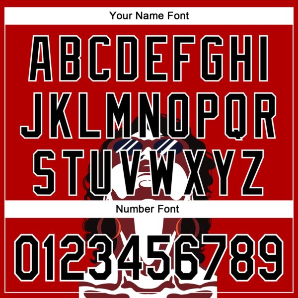 Custom Red Black-White 3D Nikita Fraser Glasses Authentic Baseball Jersey