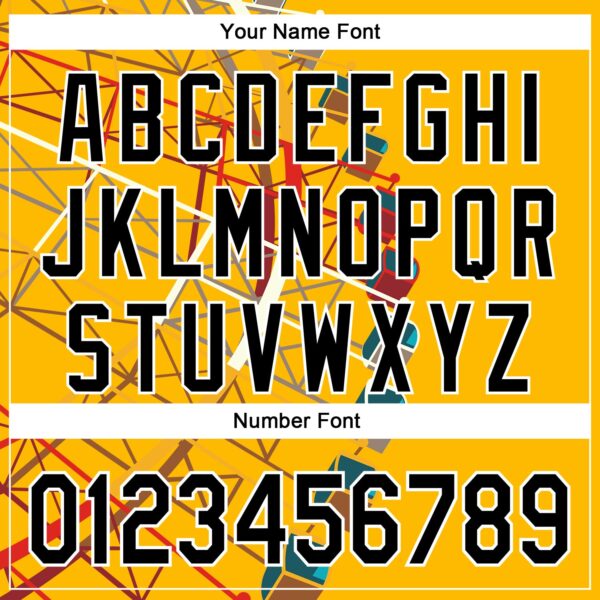 Custom Gold Black-White 3D Nikita Fraser Ferris Wheel Authentic Baseball Jersey