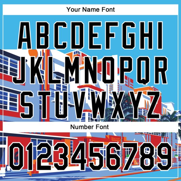 Custom Sky Blue Black-White 3D Nikita Fraser Ocean Drive Authentic Baseball Jersey