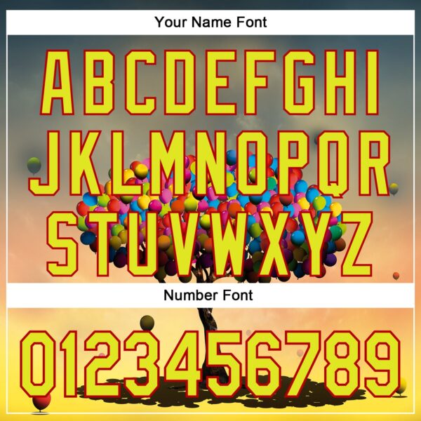 Custom Blue Neon Yellow-Red 3D Marcel Caram Balloon Tree Authentic Baseball Jersey