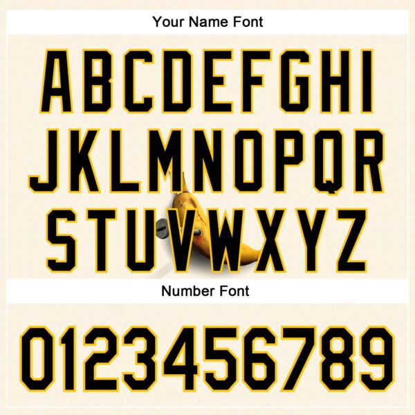 Custom Cream Black-Yellow 3D Marcel Caram Bananas Reinterpretation Authentic Baseball Jersey