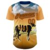 Custom Orange Texas Orange-Black 3D Marcel Caram Drina Authentic Baseball Jersey