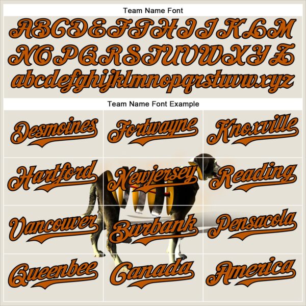 Custom Cream Texas Orange-Black 3D Marcel Caram Drina Authentic Baseball Jersey