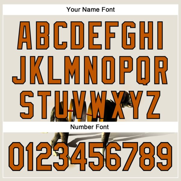 Custom Cream Texas Orange-Black 3D Marcel Caram Drina Authentic Baseball Jersey