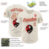 Custom Cream City Cream-Red 3D Marcel Caram Leaked Ballon Authentic Baseball Jersey