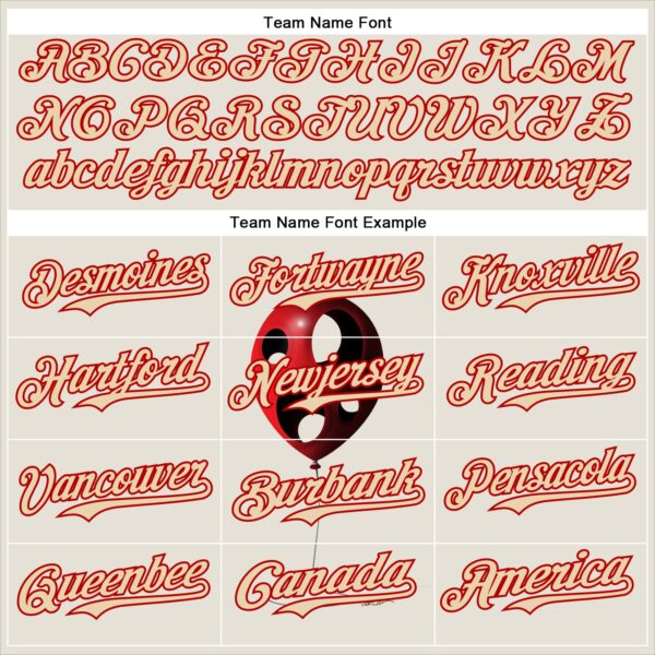 Custom Cream City Cream-Red 3D Marcel Caram Leaked Ballon Authentic Baseball Jersey