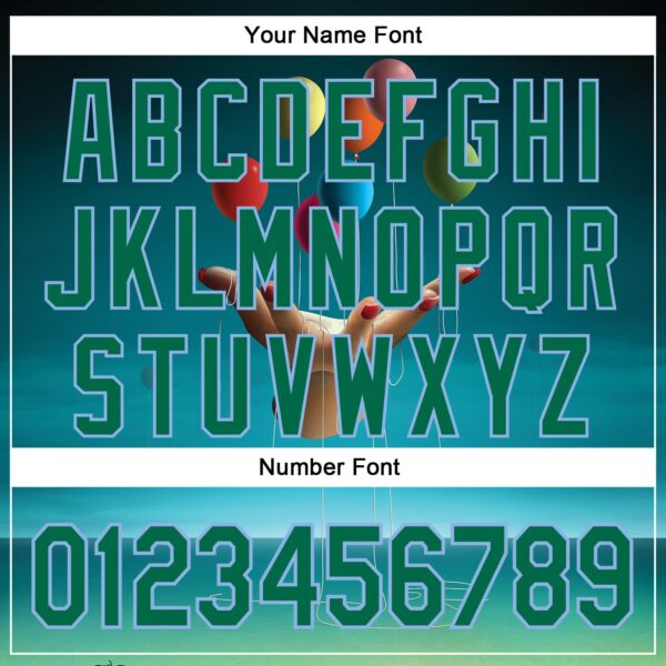 Custom Blue Kelly Green-Light Blue 3D Marcel Caram Allegory With Hand Authentic Baseball Jersey