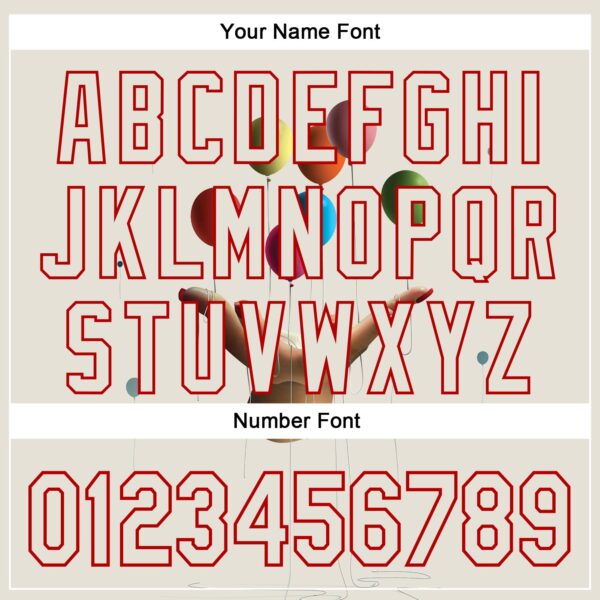 Custom Cream Red 3D Marcel Caram Allegory With Hand Authentic Baseball Jersey