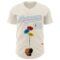 Custom Cream Light Blue 3D Marcel Caram Three Daisies Authentic Baseball Jersey