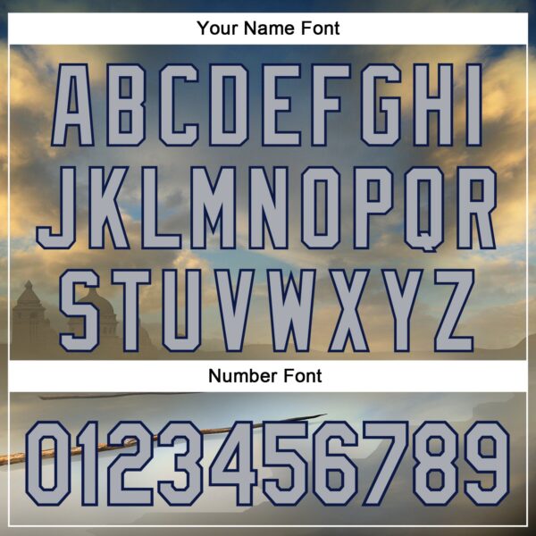 Custom Blue Gray-Navy 3D Marcel Caram The Barbs And The Hand Authentic Baseball Jersey