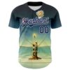 Custom Blue Navy-White 3D Marcel Caram The Dance Of The Roses Authentic Baseball Jersey