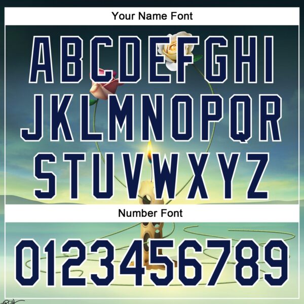 Custom Blue Navy-White 3D Marcel Caram The Dance Of The Roses Authentic Baseball Jersey