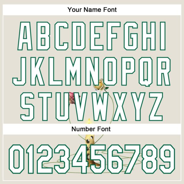 Custom Cream White-Kelly Green 3D Marcel Caram The Dance Of The Roses Authentic Baseball Jersey