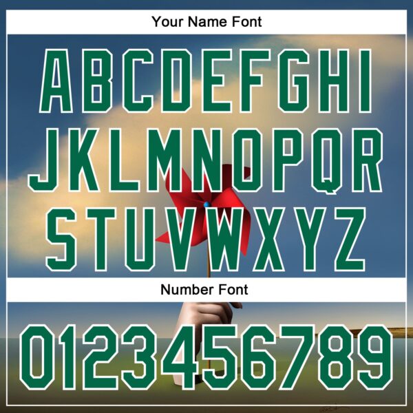 Custom Blue Kelly Green-White 3D Marcel Caram Red Weathervane Authentic Baseball Jersey