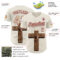 Custom Cream City Cream-Crimson 3D Marcel Caram The Man And The Cross Authentic Baseball Jersey