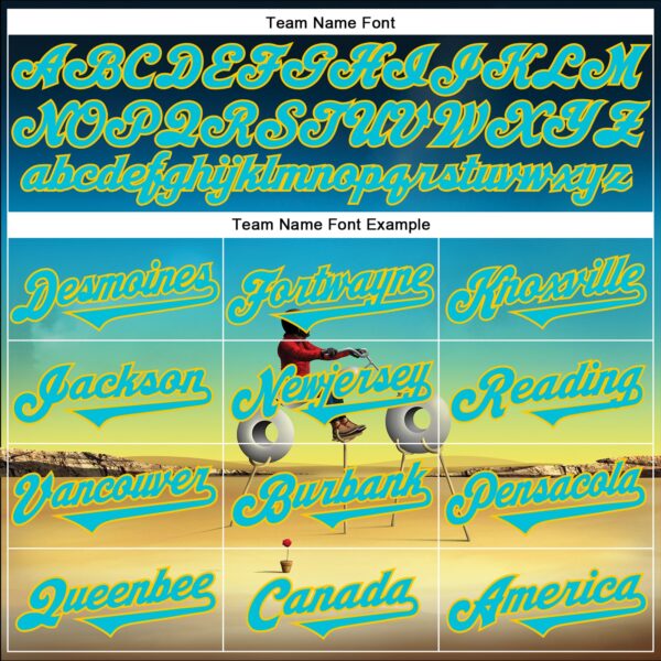 Custom Blue Lakes Blue-Yellow 3D Marcel Caram Man With Motorcycle Authentic Baseball Jersey