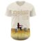 Custom Cream White-Old Gold 3D Marcel Caram Man With Motorcycle Authentic Baseball Jersey