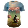 Custom Blue City Cream-Red 3D Marcel Caram The Clown Authentic Baseball Jersey