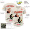 Custom Cream City Cream-Red 3D Marcel Caram The Clown Authentic Baseball Jersey