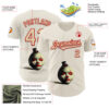 Custom Cream City Cream-Red 3D Marcel Caram The Clown Authentic Baseball Jersey