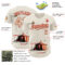 Custom Cream City Cream-Red 3D Marcel Caram The Clown Authentic Baseball Jersey
