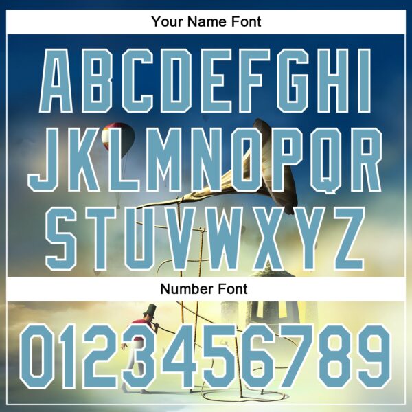 Custom Blue Shadow Blue-White 3D Marcel Caram The Horn Authentic Baseball Jersey