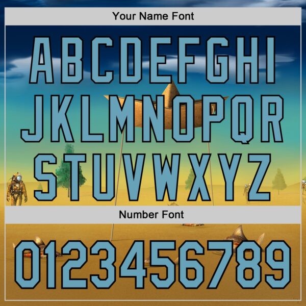 Custom Blue Shadow Blue Yellow-Black 3D Marcel Caram Metaphysical Scene With Little Boat Authentic Baseball Jersey