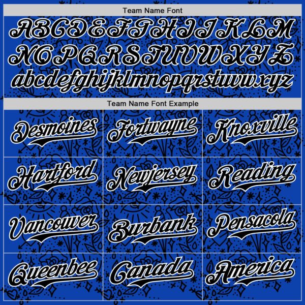 Custom Thunder Blue Black-White 3D Alexandra Ramirez Tattoo Pattern Street Art Authentic Baseball Jersey