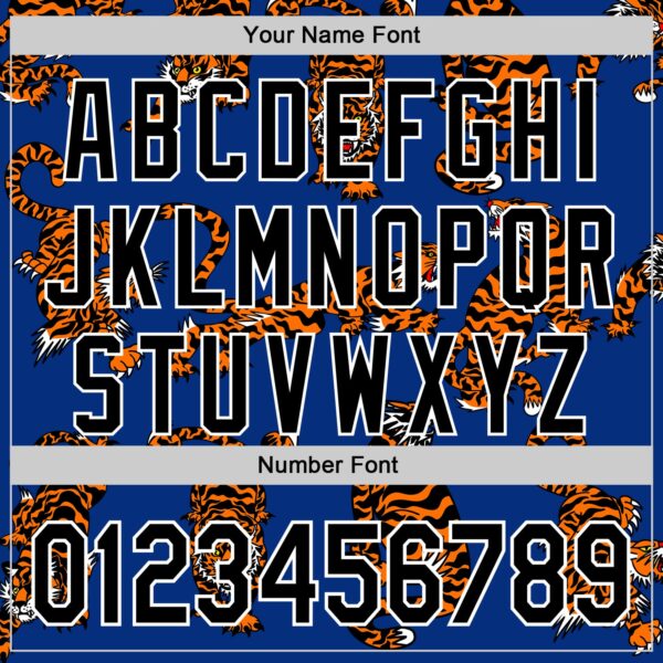 Custom Royal Black-White 3D Alexandra Ramirez Tigers Street Art Authentic Baseball Jersey