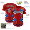 Custom Red Black-White 3D Alexandra Ramirez Tattoo Hand Street Art Authentic Baseball Jersey