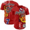 Custom Red Black-White 3D Alexandra Ramirez Basketball Street Art Authentic Baseball Jersey